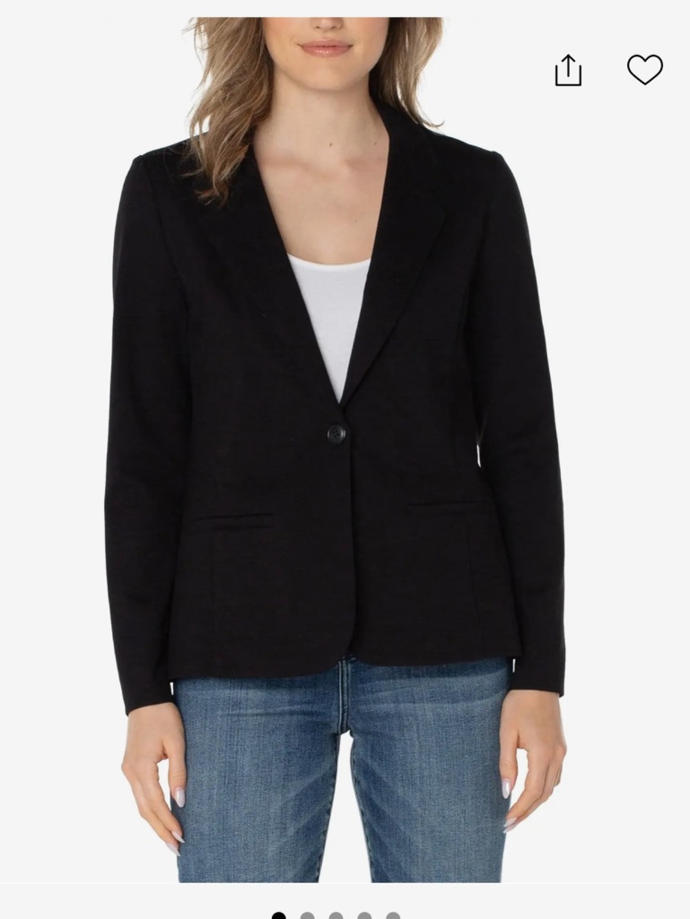 New With Tags Liverpool Petite Fitted Knit Blazer Sz MP